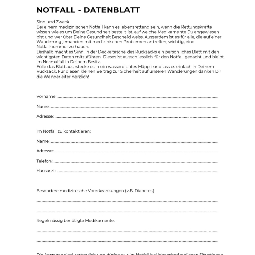 Notfalldatenblatt